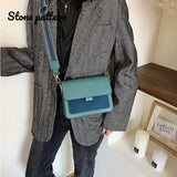Winter Lady Messenger Bag Stone Pattern Retro Mini Shoulder Bag