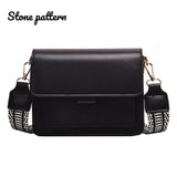 Winter Lady Messenger Bag Stone Pattern Retro Mini Shoulder Bag