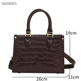 Stone Pattern Cow Leather Handbag for Women Large Capacity Tote Bag