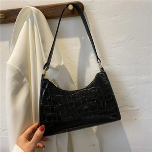 Stone Pattern PU Leather Shoulder Underarm Bags for Women