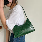 Stone Pattern PU Leather Shoulder Underarm Bags for Women