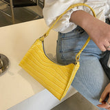 Stone Pattern PU Leather Shoulder Underarm Bags for Women