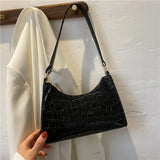 Stone Pattern PU Leather Shoulder Underarm Bags for Women
