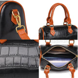 Stone Pattern Leather Handbag Women's Bag Vintage Cow Leather