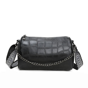 Stone Pattern Leather Women's Messenger Bag Chain Handbag Shoulder Bag