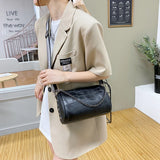 Stone Pattern Leather Women's Messenger Bag Chain Handbag Shoulder Bag