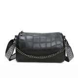 Stone Pattern Leather Women's Messenger Bag Chain Handbag Shoulder Bag