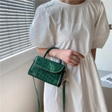 Stone Pattern Leather Mini Tote Handbag for Women