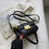 Stone Pattern Leather Underarm Shoulder Bags For Women Handbags and Purses