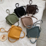 Stone Pattern PU Leather Bucket Bag