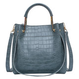 Stone Pattern PU Leather Bucket Bag
