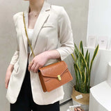 Stone Pattern PU Leather Crossbody Bag For Women