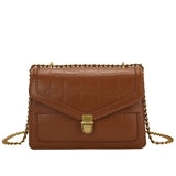 Stone Pattern PU Leather Crossbody Bag For Women