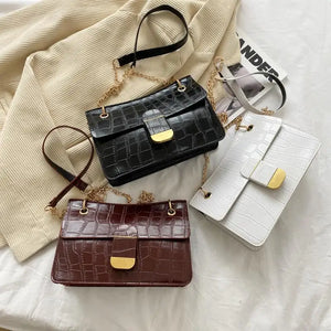 Stone Pattern PU Leather Crossbody Bags for Women Small Shoulder Bag