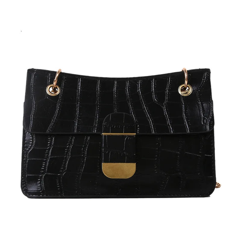 Stone Pattern PU Leather Crossbody Bags for Women Small Shoulder Bag