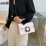 Stone Pattern PU Leather Crossbody Bags For Women Small Shoulder Messenger Bag