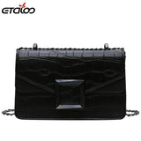 Stone Pattern PU Leather Crossbody Bags For Women Small Shoulder Messenger Bag