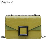 Stone Pattern PU Leather Crossbody Bags For Women Small Shoulder Messenger Bag