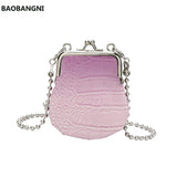 Stone Pattern PU Mini Shoulder Bag Women Lipstick Crossbody Bags