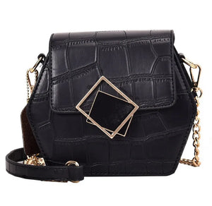 Stone Pattern Shoulder Bag Chain Messenger Bag