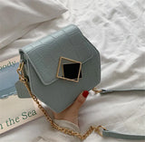 Stone Pattern Shoulder Bag Chain Messenger Bag