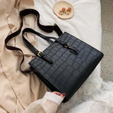 Stone Pattern Shoulder Bag Women Travel Bags Leather Pu Quailty Bag