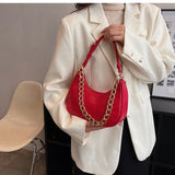 Crocodile Women Shoulder Armpit Purses Fall Winter Underarm Handbags