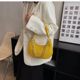 Crocodile Women Shoulder Armpit Purses Fall Winter Underarm Handbags
