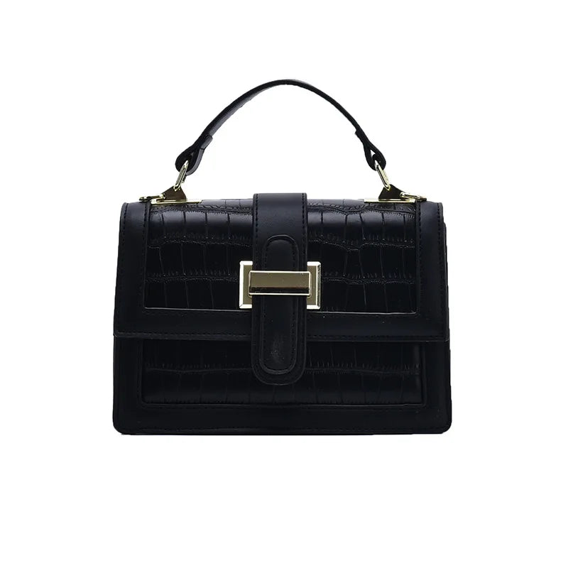 Stone Pattern Square Tote Bag Chain Shoulder Messenger Bag