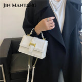 Stone Pattern Square Tote Bag Chain Shoulder Messenger Bag