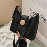 Stone Pattern Tote Bag Solid Texture Underarm Messenger Handbag