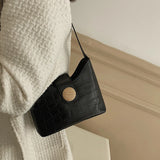 Stone Pattern Tote Bag Solid Texture Underarm Messenger Handbag