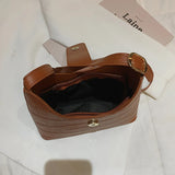 Stone Pattern Tote Bag Solid Texture Underarm Messenger Handbag