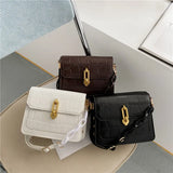 Stone Pattern Crossbody Bag Women Handbag Shoulder Bag PU Leather Hand Bag