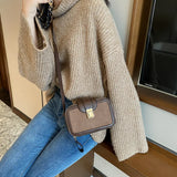 Stone Pattern Women Shoulder Bags Small Box Square Crossbody Bag