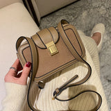 Stone Pattern Women Shoulder Bags Small Box Square Crossbody Bag