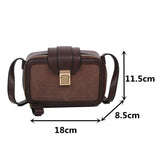 Stone Pattern Women Shoulder Bags Small Box Square Crossbody Bag