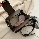 Stone Pattern Women Shoulder Bags Small Box Square Crossbody Bag