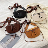 Stone Pattern Chain Waist Bags Women Chest Bag Crossbody Bags Female Waist Packs