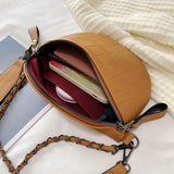 Stone Pattern Chain Waist Bags Women Chest Bag Crossbody Bags Female Waist Packs