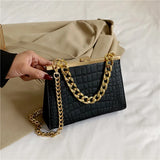 Stone Pattern Leather Ladies Shoulder Bag Crossbody Bag