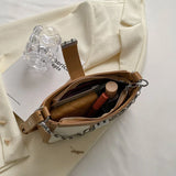 Stone Pattern Leather Shoulder Bags for Women with Chain Handbag and Purses