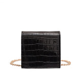 Stone Pattern PU Leather Mini Crossbody Bag for Women