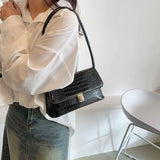 Stone Pattern Shoulder Bag Retro Trends Female Handbags Purses