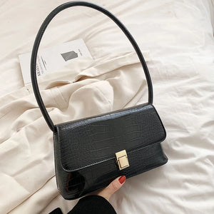 Stone Pattern Shoulder Bag Retro Trends Female Handbags Purses