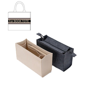 Felt Storage Purse Organizer Insert with Zipper - Handbag & Tote Shaper