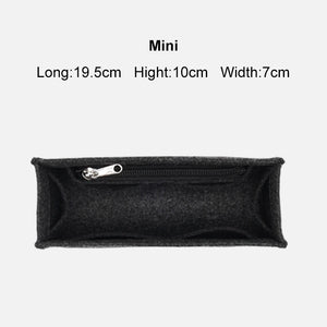 Felt Storage Purse Organizer Insert with Zipper - Handbag & Tote Shaper