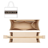 Felt Storage Purse Organizer Insert with Zipper - Handbag & Tote Shaper