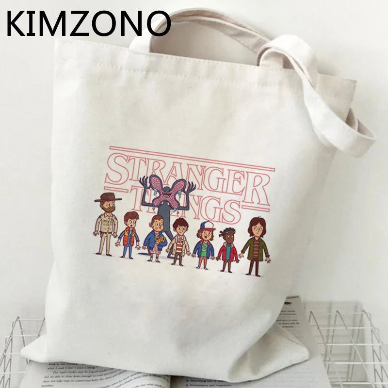 Stranger Things Shopping Bag Recycle Jute Canvas Tote Sac