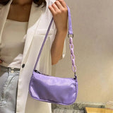 Casual Underarm Bag for Dating Smooth Zipper